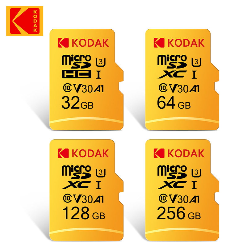 柯达TF内存卡64G128G256U3高速4K拍摄行车记录仪监控无人机存储卡