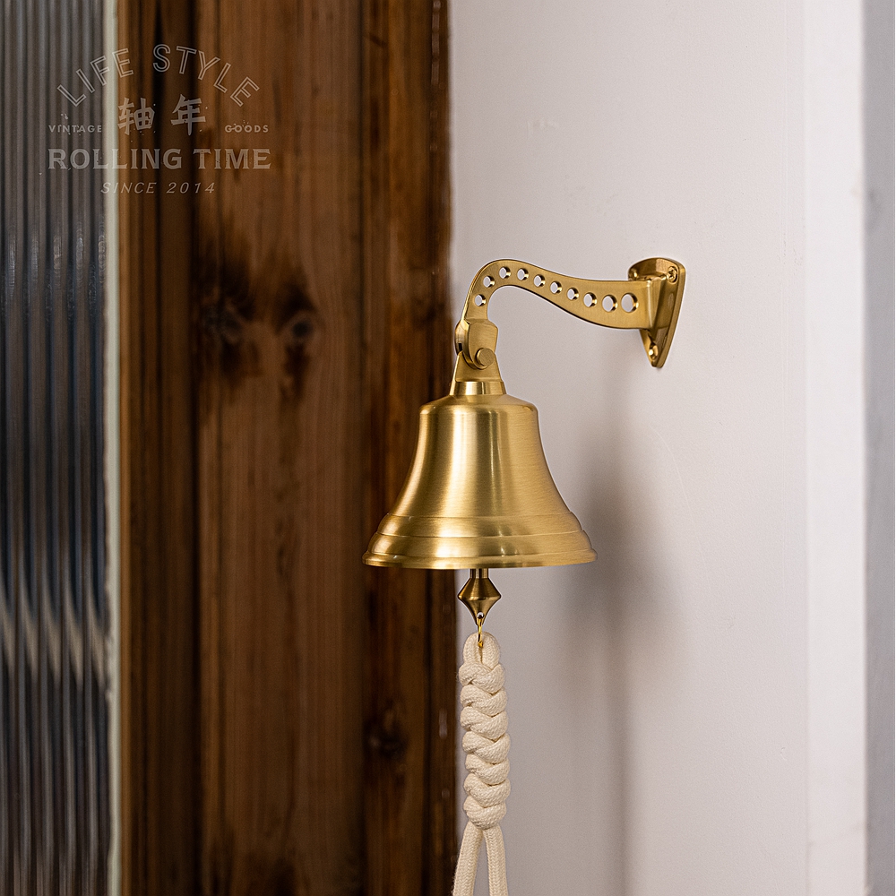 軸年复古黄铜壁挂门铃铛