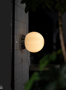 轴年 Rolling time 复古铝玻璃壁灯 日式ins床头镜前过道吸顶灯