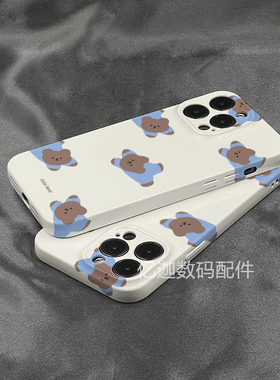 iPhone16ProMaxins风日韩卡通小熊菲林壳适用iphone14promax苹果13手机壳11/12软壳11华为荣耀vivo小米oppoXS