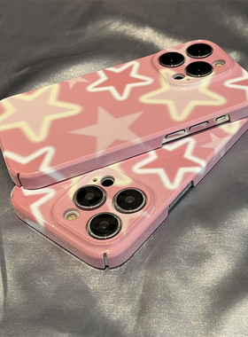 iPhone16promaxins粉色星星适用苹果14手机壳女iphone13promax高级感12硬壳超薄软壳11华为荣耀vivo小米oppo