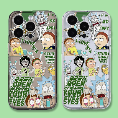 瑞克和莫迪趣味手机壳适用iPhone15promax透明苹果14plus精孔12/13mini情侣11天使眼小米13/14Ultra保护套男
