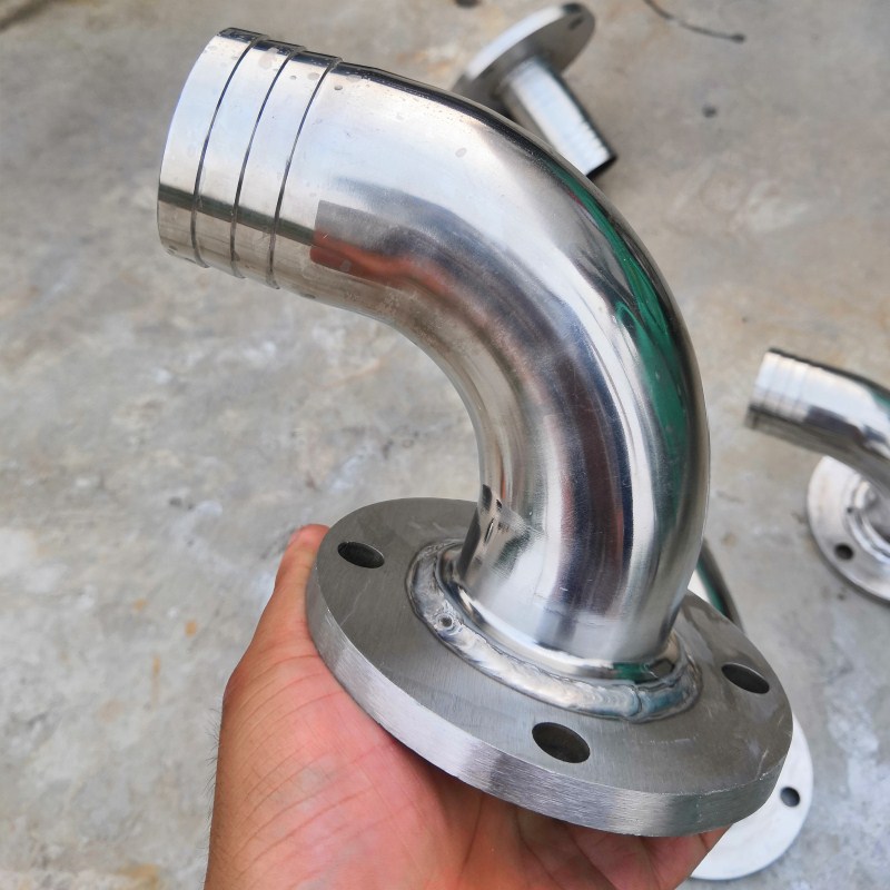 定做法兰出水口排污泵90度弯头