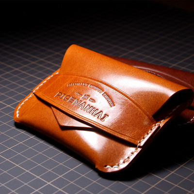 PIGENANHAI牛皮卡包复古创意