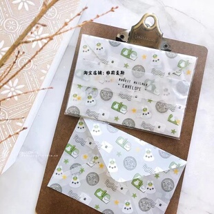 台湾peipei 小兔邮差系列 描图纸满板信封
