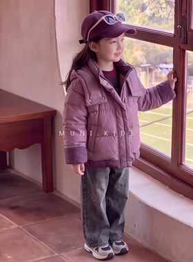 女童冬季新款棉服2026新款中小学