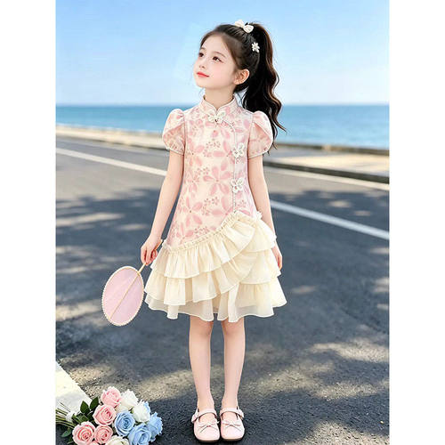 女童新中式连衣裙夏季2026新款儿童国风汉服夏装女孩洋气旗袍裙子