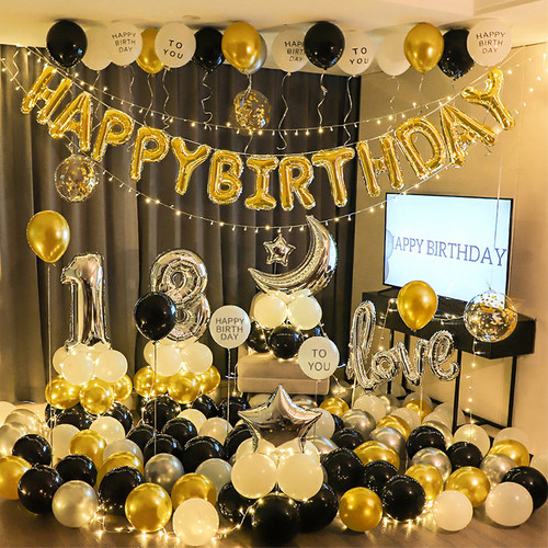 生日快乐气球装饰场景布置背景墙