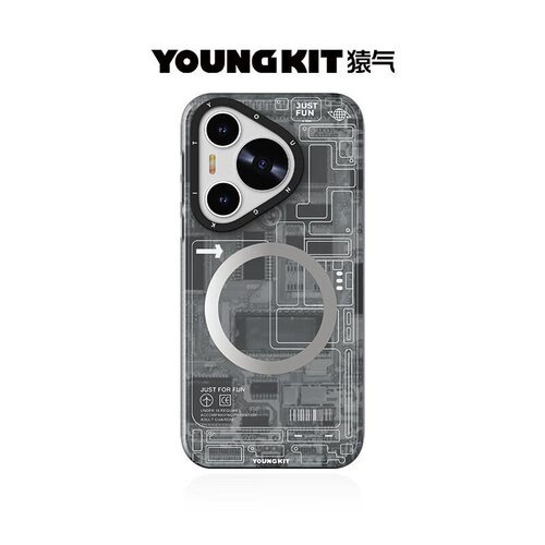 [科技]猿气youngkit适用华为Pura70pro磁吸手机壳mateX5新款p70+保护套Ultra磨砂防摔pro高级创意潮薄外壳男