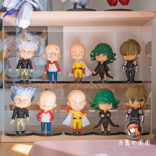 一拳超人手办 Q版 琦玉老师龙卷杰诺斯饿狼 动漫模型周边公仔摆件