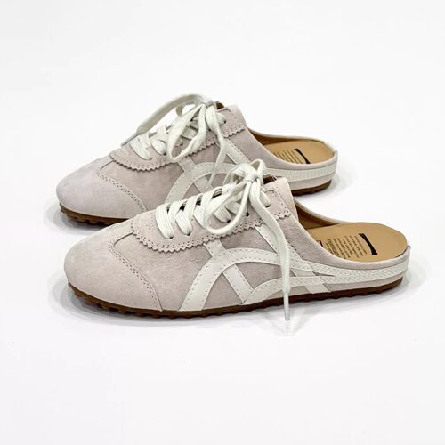 韩国潮牌包头半拖鞋女外穿真皮2025休闲虎子鞋无后跟德训鞋凉拖鞋