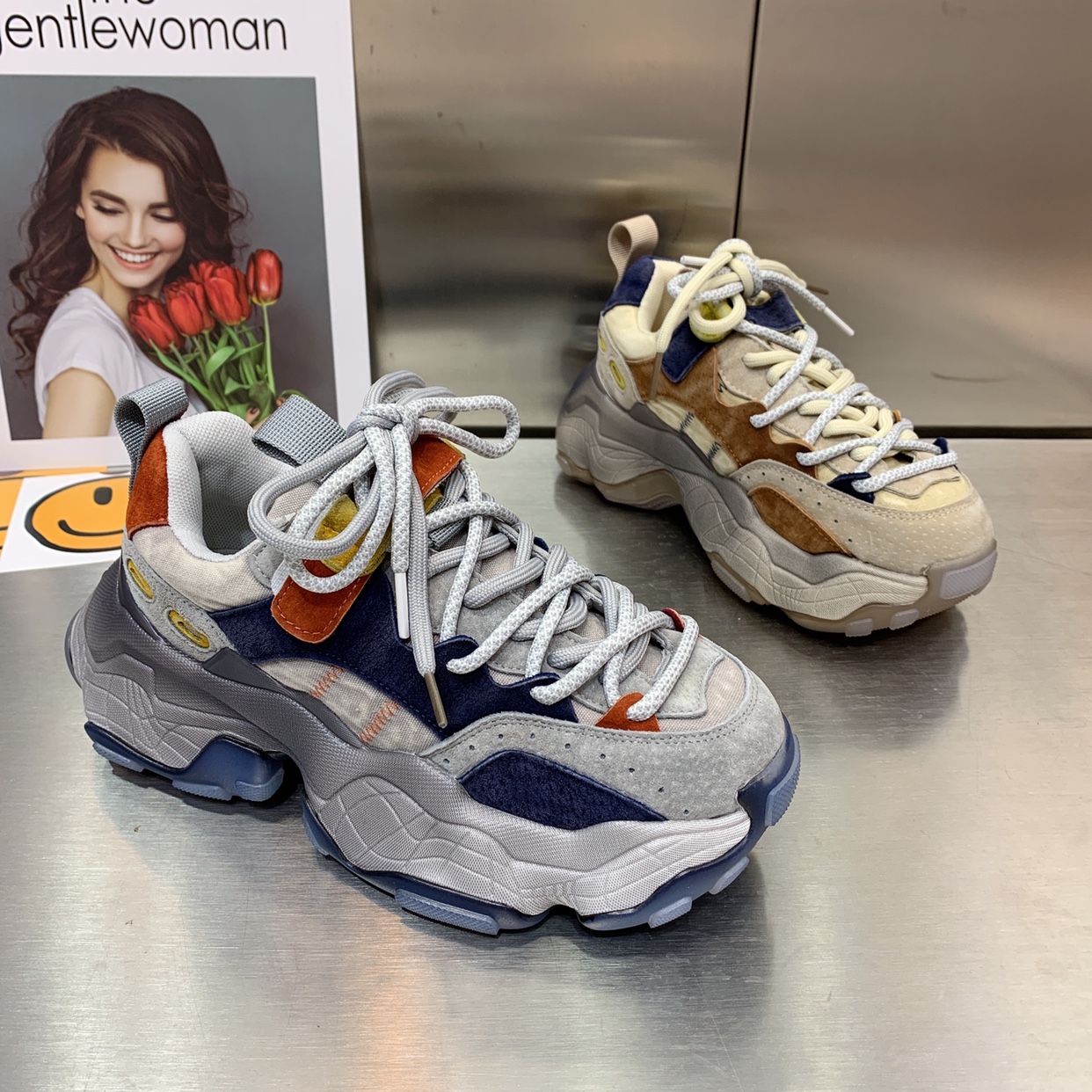 运动休闲鞋鞋子老爹鞋厚底松糕底