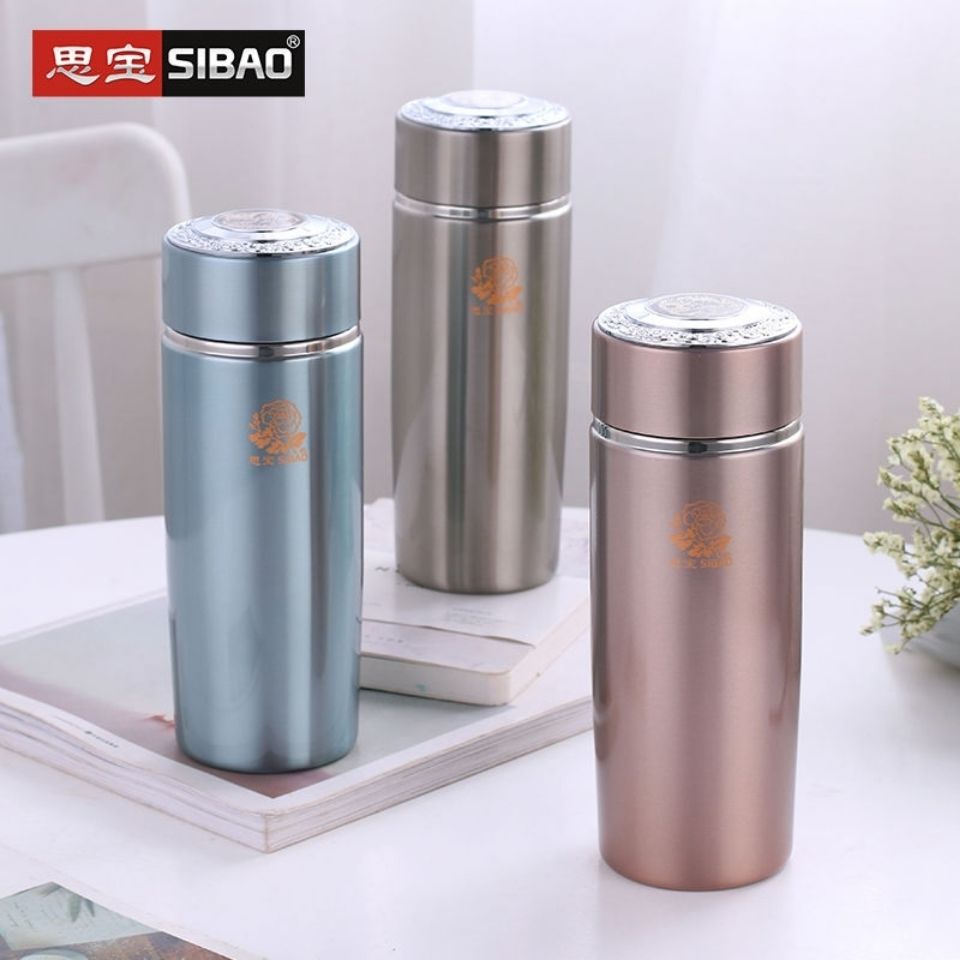 思宝保温杯双龙a1/2/3不锈钢真空高档商务便携泡茶杯男士水杯定制