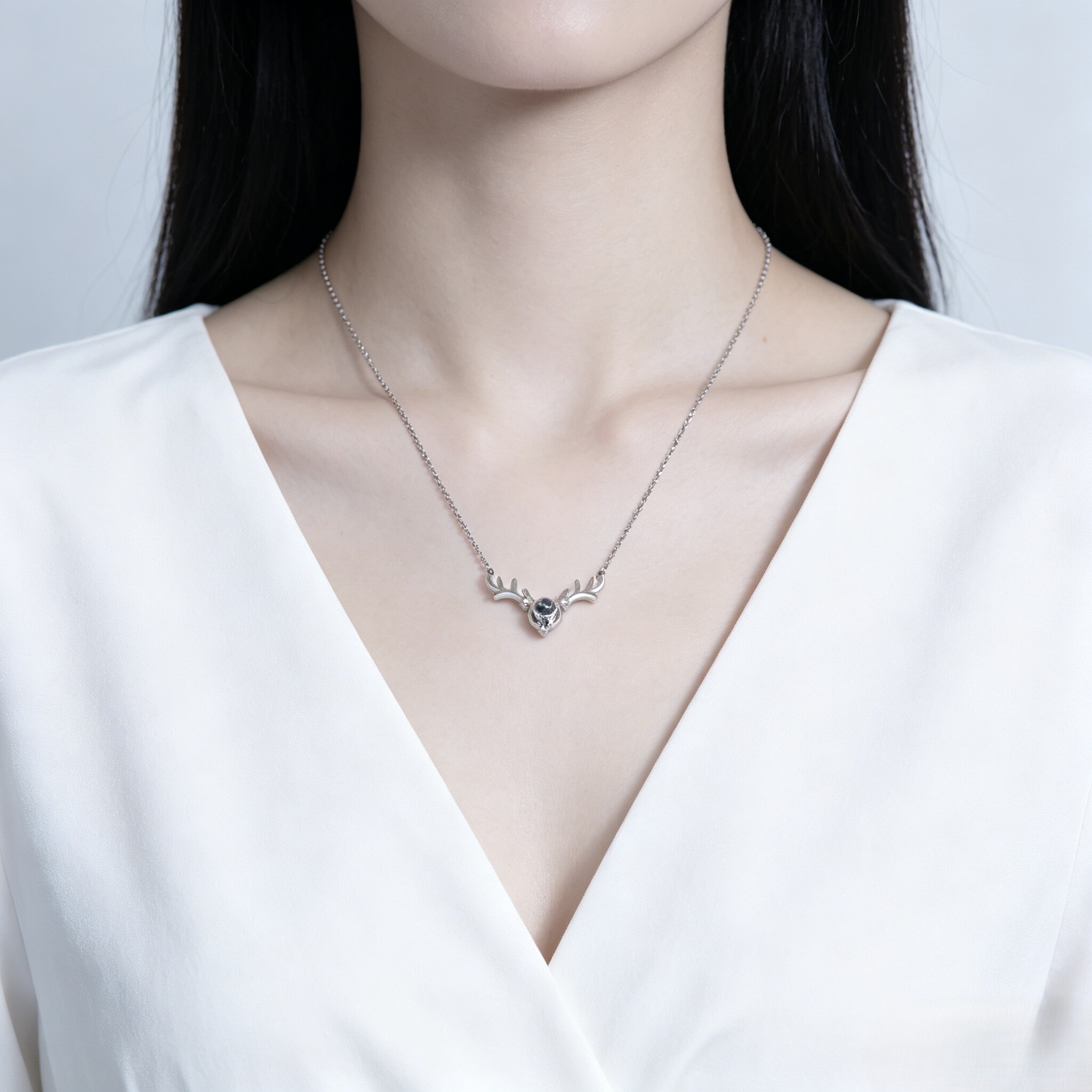 一百种语言我爱你投影锁骨项链女