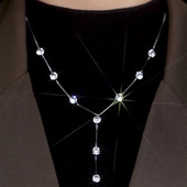 轻奢小众设计长款 锁骨链高级感网红项链配饰秋冬 毛衣链2025年新款