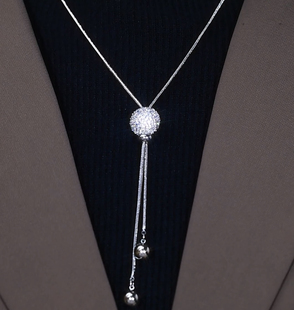 长款 简约锁骨链抽拉式 毛衣链气质精致配饰挂件 项链女时尚 2026新款