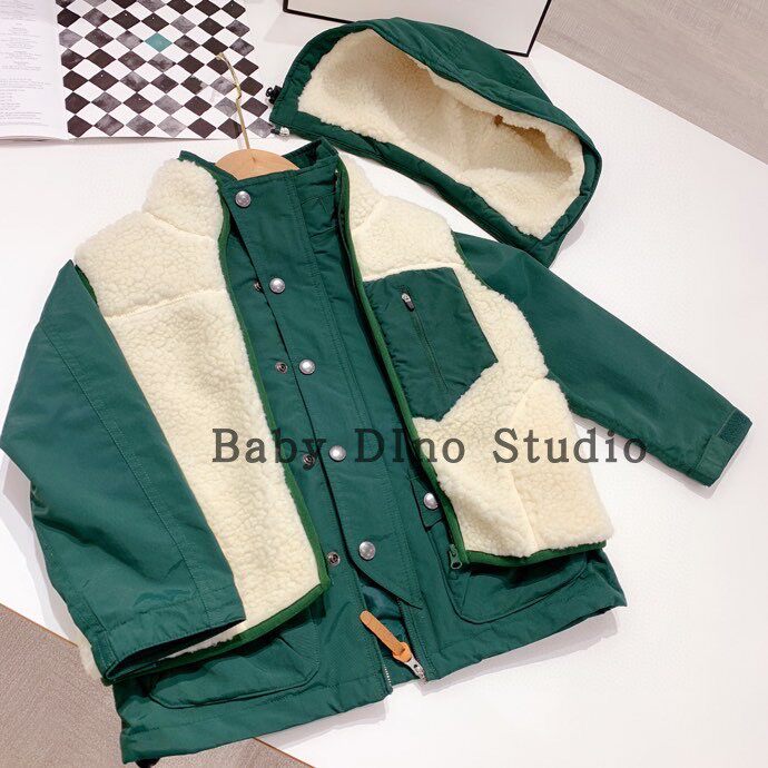 现货babydino定制款羊羔毛马甲