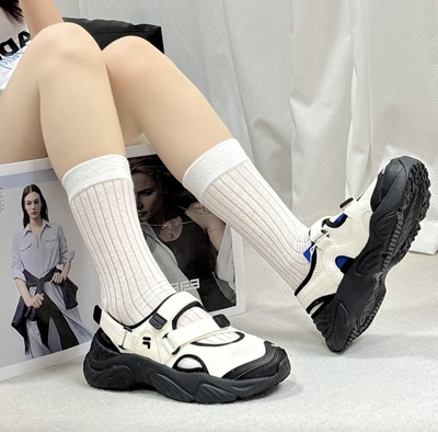 FILA/斐乐 Conch 舒适轻便 沙滩 魔术贴 玛丽珍 凉鞋