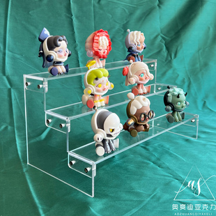 亚克力泡泡玛特亚克力盲盒收纳架化妆品陈列架手办公仔展示架定制