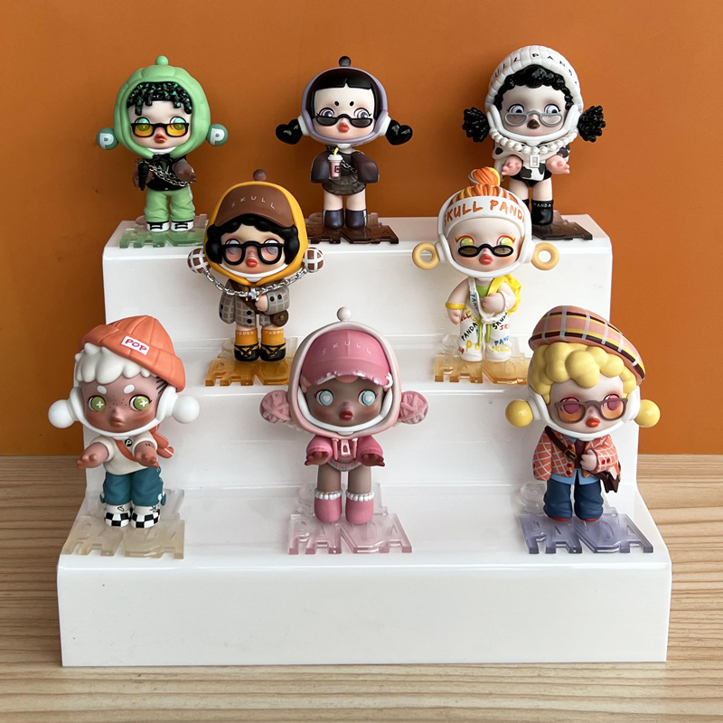 亚克力白色手办盲盒陈列多层阶梯