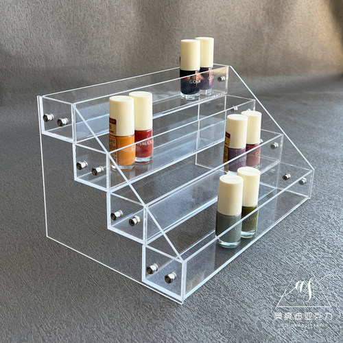 高透明亚克力格子拆装化妆品货架