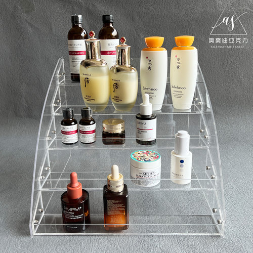 亚克力化妆品货架四层有机玻璃