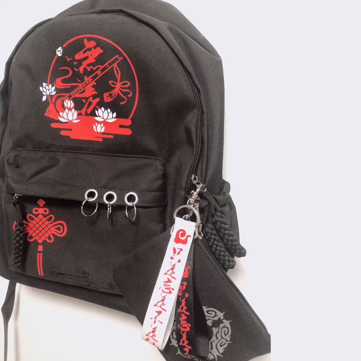 魔道二次元祖师双肩包无羡cos学生通勤文艺铁环魏忘羡双肩背包