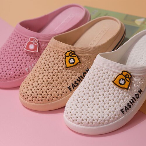 耐磨防滑女鞋兴鹅韩版包头半拖鞋