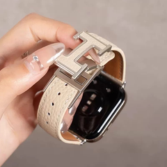 适用华为FIT4/Fit3手表表带智能watchfit2腕带新款H扣荔枝纹真皮