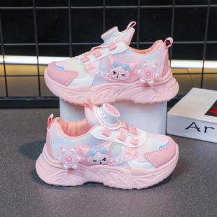 女童板鞋时尚小白鞋2025春秋新款中童软底休闲鞋卡通女童运动鞋潮