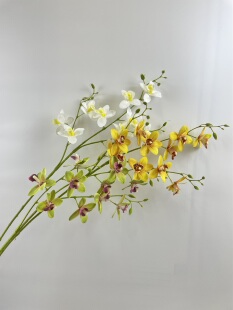 高档仿真花惠兰洋兰绢花婚庆用品家居摆件假花假叶绿叶摆件用材