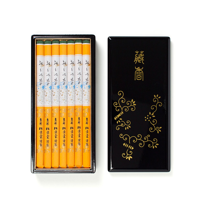 日本松荣堂 おもい草 檀香 线香 礼盒 250mm 长寸7把 涂箱 现货