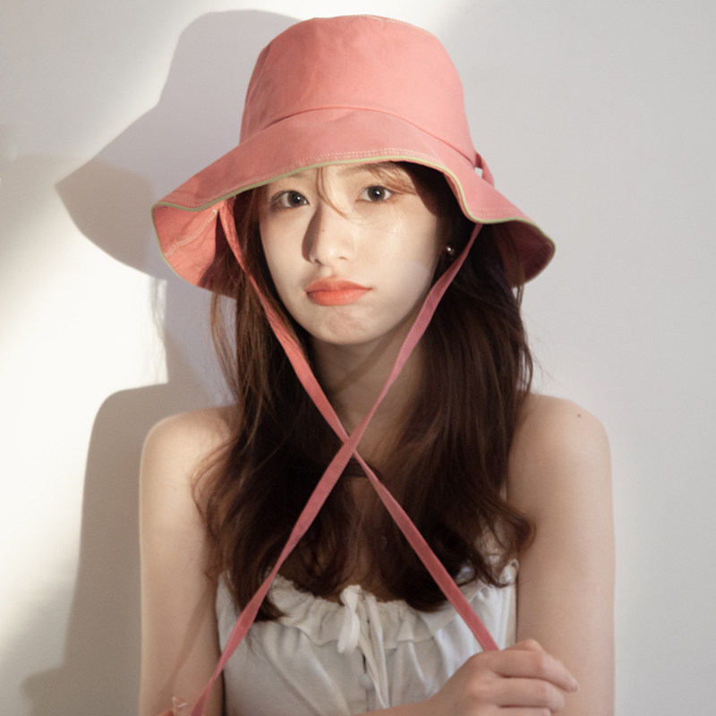 LIEVSI TOM 양산 선택 여성용 여름 큰 챙 어부 모자 시리즈 단색 다용도 묶음 및 방풍 가능