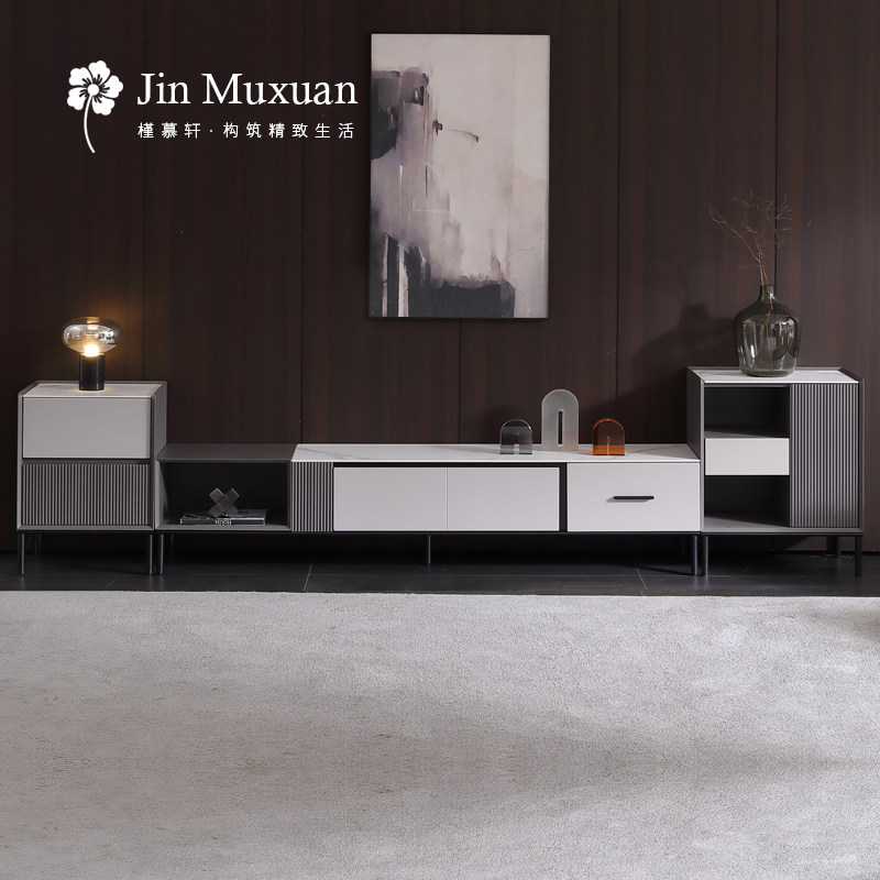 岩板茶几电视柜组合现代简约卧室客厅家用边柜小户型电视机地柜|ruв категории жилой мебели, кабинет, телевизионный шкаф - от Buy2taobao.com для оказания профессиональной услуги покупки агента Taobao