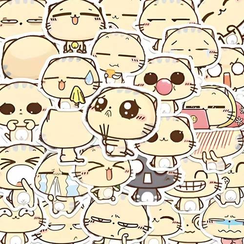 206张可爱cc猫搞怪贴纸防水贴画