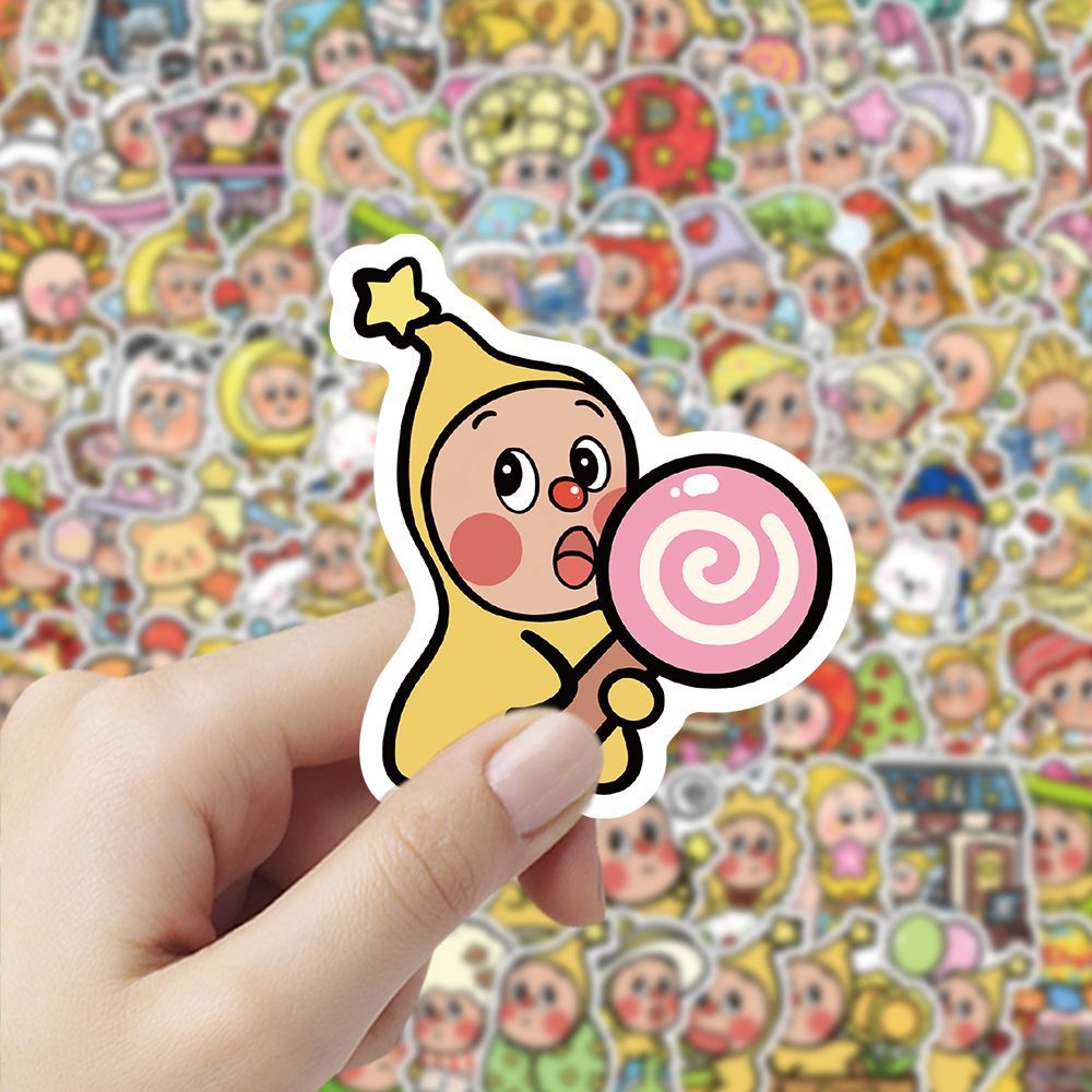 204张新款星星表情卡通ins桌面可爱手账贴画手机装饰diy防水贴纸