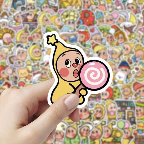 204张新款星星表情卡通ins桌面可爱手账贴画手机装饰diy防水贴纸