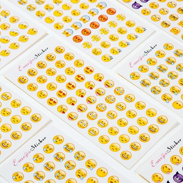 qq表情贴纸emoji贴纸表情包贴图贴画儿童教师表扬奖励笑脸黄豆贴