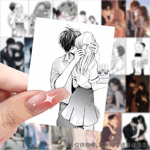 纯爱动漫手账贴纸ins二次元 饰 漫画风情侣贴画手机diy装