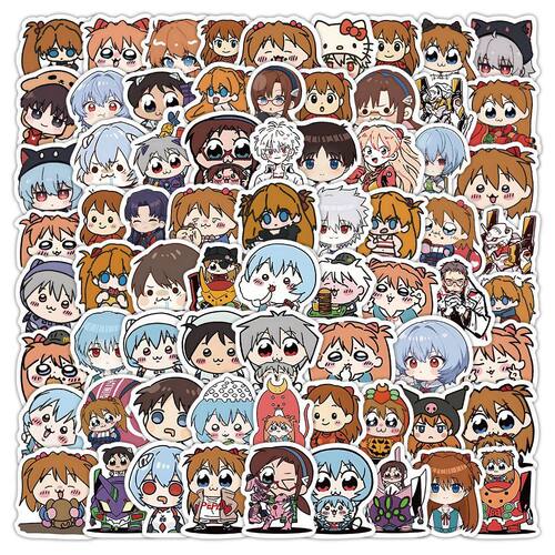 309张Q版新世纪福音战士EVA手帐手机水杯贴纸明日香绫波丽碇真嗣