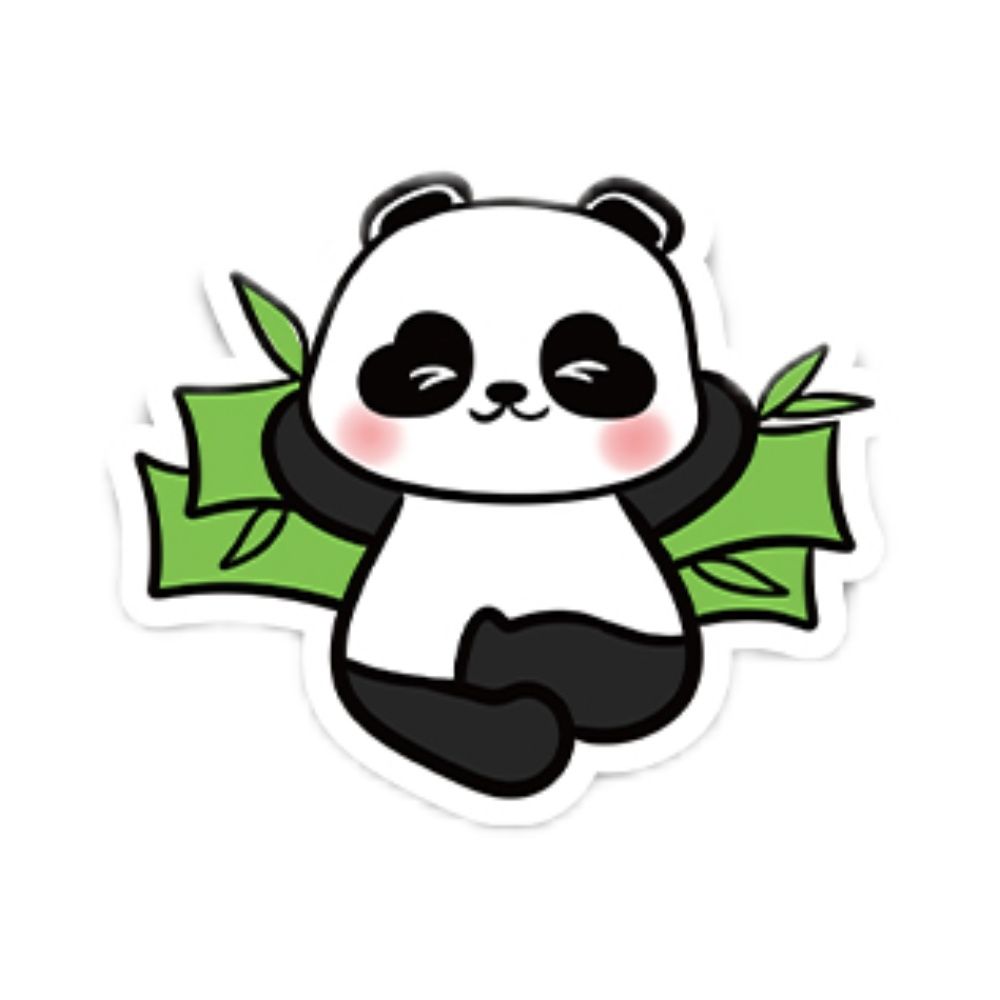 106张卡通可爱大熊猫贴纸ins行李箱手机防水diy贴画装饰手帐电脑