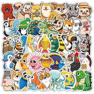 100张可爱动物防水贴纸