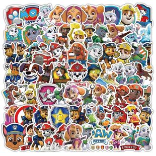 200张汪汪队贴纸可爱狗狗立大功趣味儿童卡通diy手账装 饰防水贴画