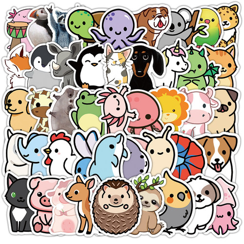 小动物贴纸可爱卡通手机壳贴画