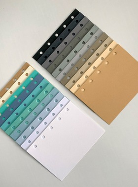 20色混装40张内页M5A7A6活页替芯彩色纸复古文艺高级书写纸原纸