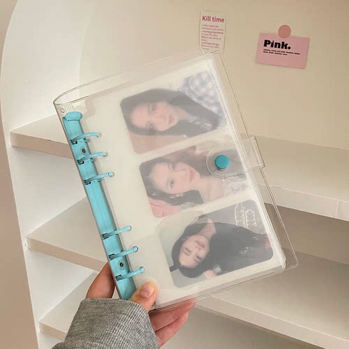 A6透明活页手账本卡册贴纸本