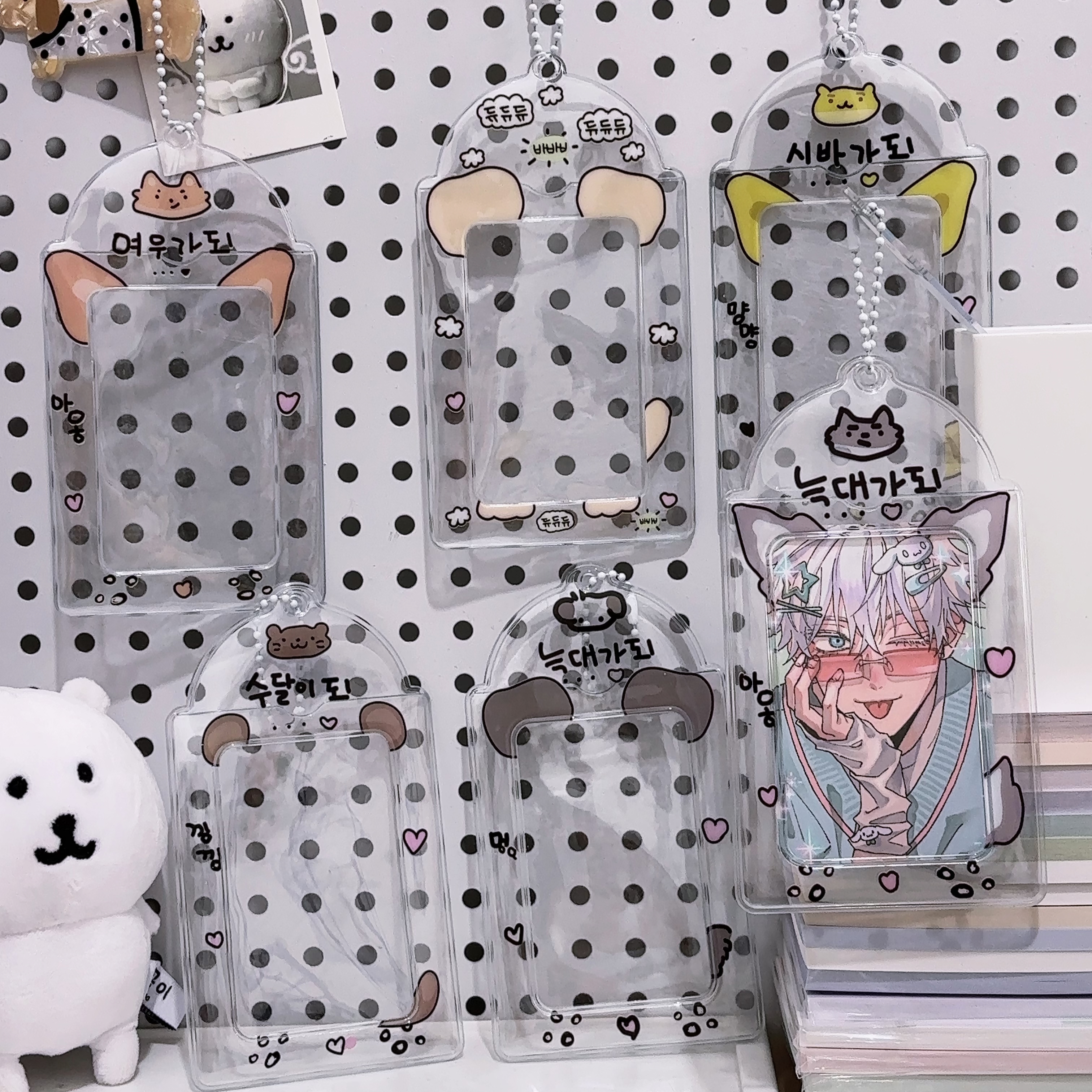 韩版动物塑卡套可爱3寸