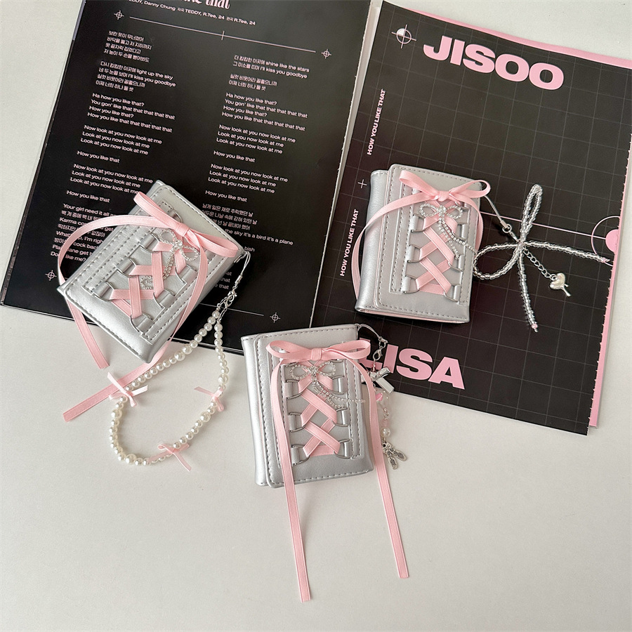 y2k芭蕾风钱包7卡位卡包