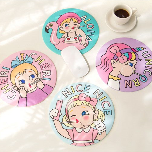 日系棒棒圆形鼠标垫少女心可爱女孩简约办公PU皮笔记本游戏鼠标垫|msdalam kategori Perkakasan komputer/monitor/Komputer Zhou Bian, Komputer Zhou Bian, pad tetikus/paste/pad pergelangan tangan - dari Buy2taobao.com untuk memberikan perkhidmatan ejen Taobao profesional membeli