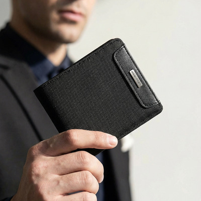 MARK RYDEN 新款牛津编织钱包男士短款多功能简约时尚年轻零钱包